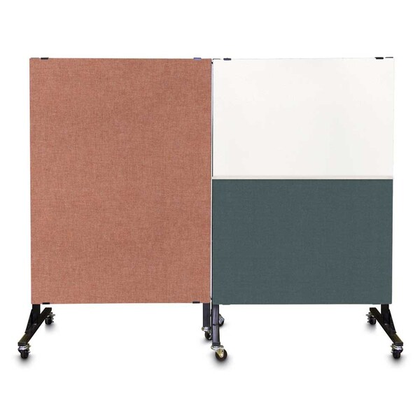 Enclosed Corkboard, 3 Door, 96"x48", 4" Fra, UV3427-BRONZE-CORK